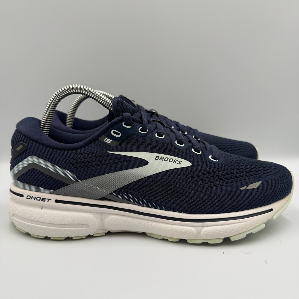 Brooks Ghost 15 Blue White Running Shoes Women's Size 9 D Wide 1203801D450